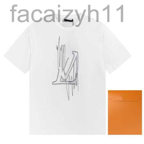 

designer 2023ss spring and summer trend fashion short-sleeved t-shirt jacquard loose casual women's men's black white g4s332 9jwc, White;black