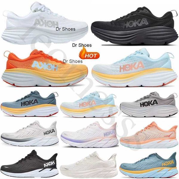 

2022 hoka one clifton 8 running shoes women men athletic shoe shock absorbing road fashion mens womens sneakers highway climbing size 36-45