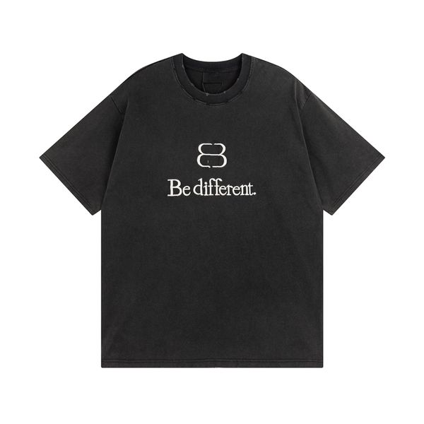 

men's t-shirt fashion men's t-shirts 2023 balencaigaity new cotton soft anti-wrinkle retro decorative printing letters casual stud, White;black