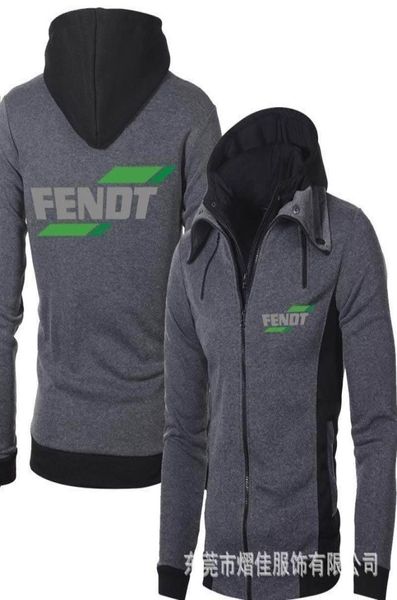 

men039s hoodies sweatshirts fendt zipper jacket man coats bomber jackets scarf collar casual fleece male hooded outwear slim 6052894, Black
