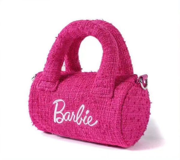 

fashion kids boston handbags girls letter embroidered single shoulder pillow bag children peach princess messenger bags a9773, Black