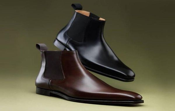 

boots brown men chelsea business short slipon round toe black for botas de trabajo hombre 2211216601677