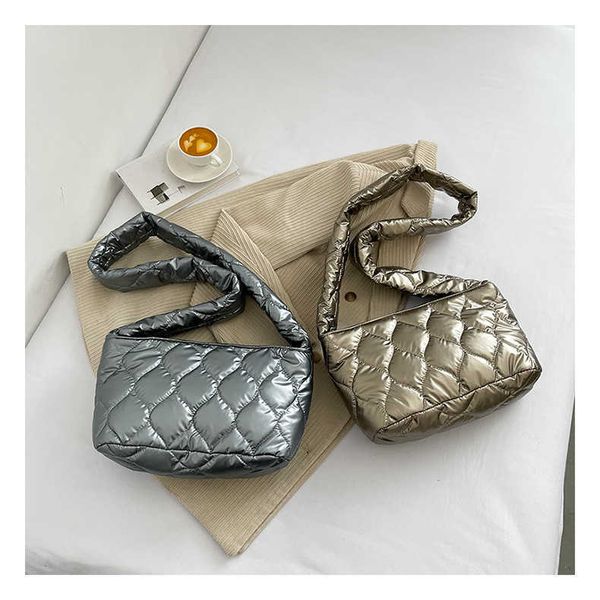 

nxy down jacket cotton jacket shoulder bags for women autumn winter new crossbody bags fashion diamond casual elegant bags 230308