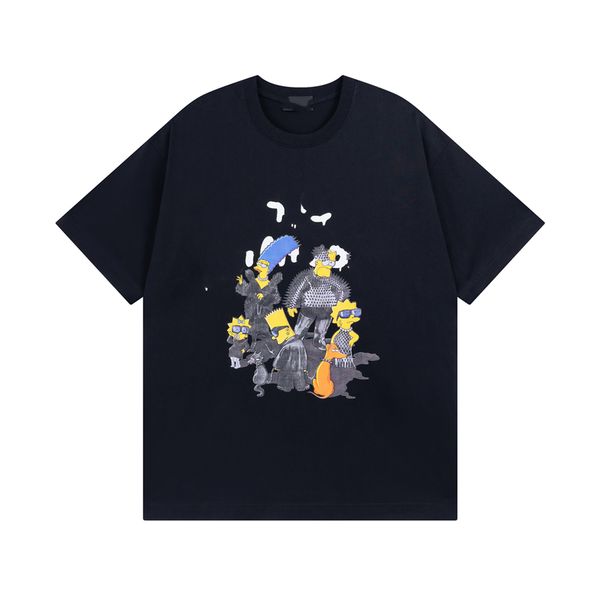

fashion men's t-shirt luxury design2023 balencaigaity men's t-shirts retro decoration cotton soft anti-wrinkle letter printing cas, White;black