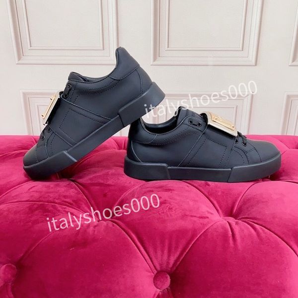 

2023new spring new men women white trainer thick bottom genuine leather luxury casual shoes outdoor sneakers, Black