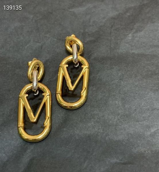 

paris jewelry accessories women hoop earrings luxury 18k gold ear studs lady nice christmas gift1235073974, Golden;silver