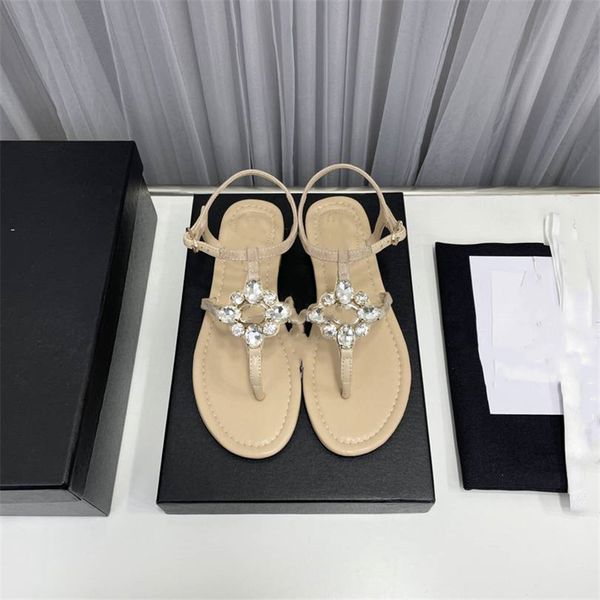 

summer popular women sandals 2023 channel luxury brand business dress wedding party leather high heels casual flat slippers 07-012, Black