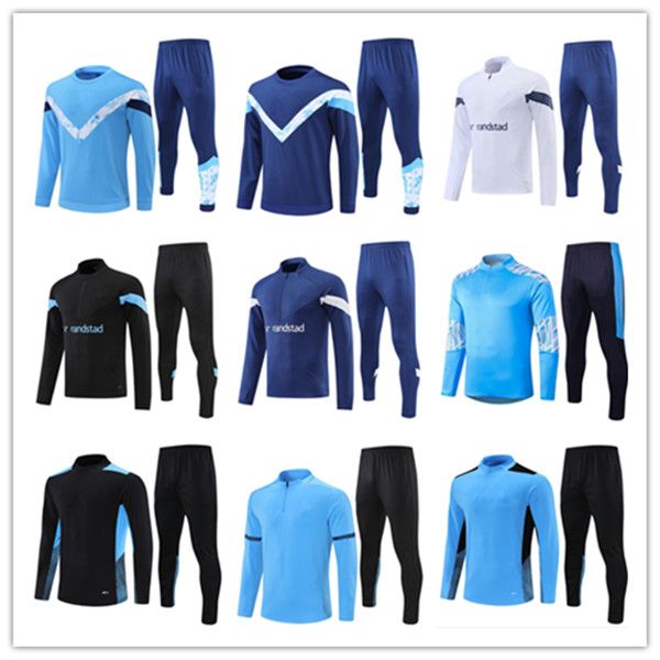 

22 23 marseilles soccer kids tracksuit payet guendouzi kamara alexis and kids trascksuit jacket olympique de marseilles survetement hoodie, Black;brown