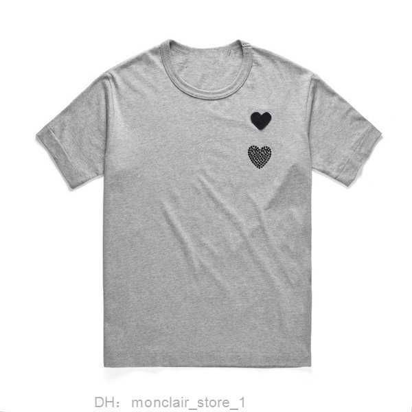 

men's t-shirts play fashion cdg t designer red heart casual women commes des shirts badge quanlity tshirts cotton embroidery short slee, White;black