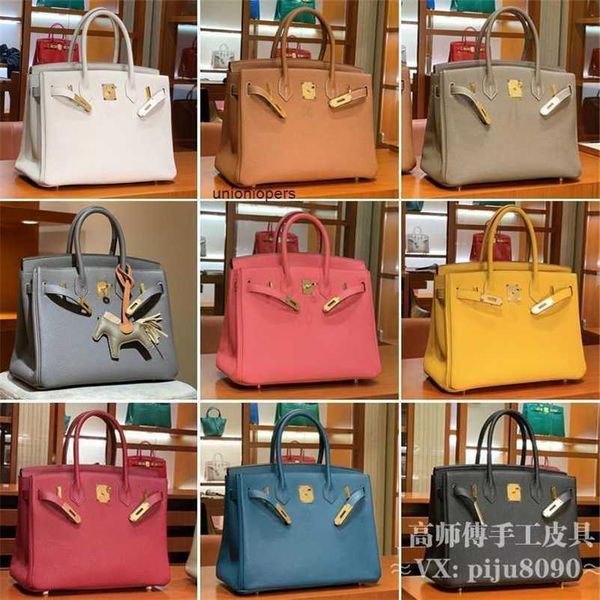 

designers handbags birkin designer bags full manual bag lychee pattern togo calf leather handbag bk25 30 large capacity ayw