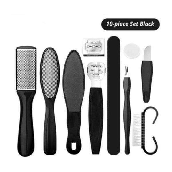 

10/8 pcs pedicure foot care tools set heel toe grinding foot rasp peeling dead skin removal kit nail clippers manicure tools