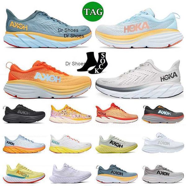 

2023 hokas designer running shoes hoka bondi mens women summer song amber yellow designer carbon x2 clifton trainers lunar rock goblin blue