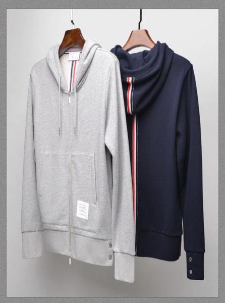 

2021 fashion sweatshirts brand striped hooded clothing slim cotton jacket men women hoodies male casual sportswear coat4003665, Black