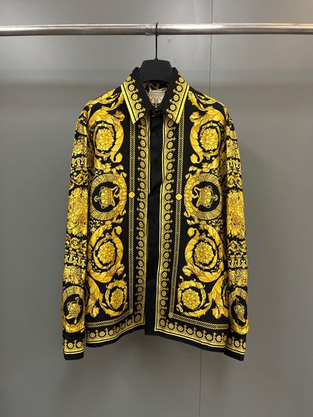 

2023 summer model beautiful mens designer fabric shirts ~ us size shirts ~ mens designer long sleeve shirts, White;black