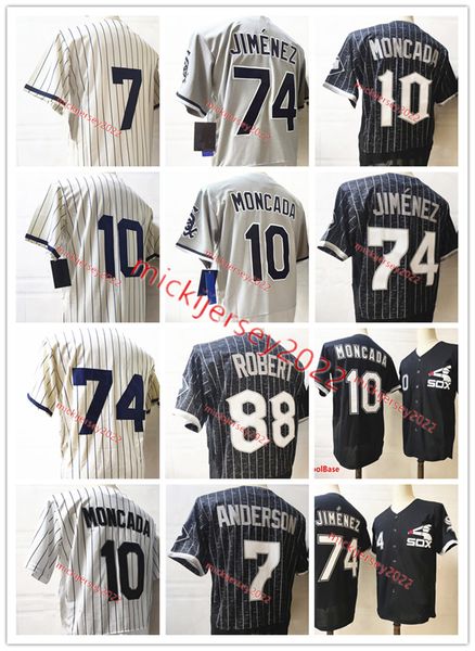 

anderson baseball jersey stitched tim mens 10 yoan moncada 74 eloy jimenez luis robert jerseys, Black