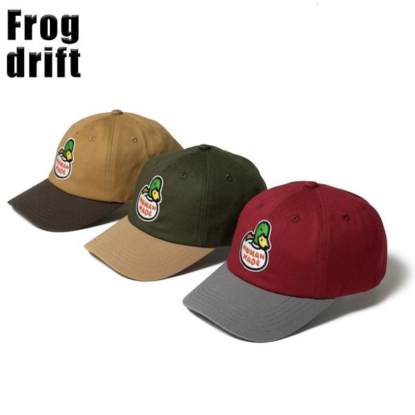

ball caps frog drift fashion street human made duck mallard embroidery splicing baseball cap hat 230316, Blue;gray