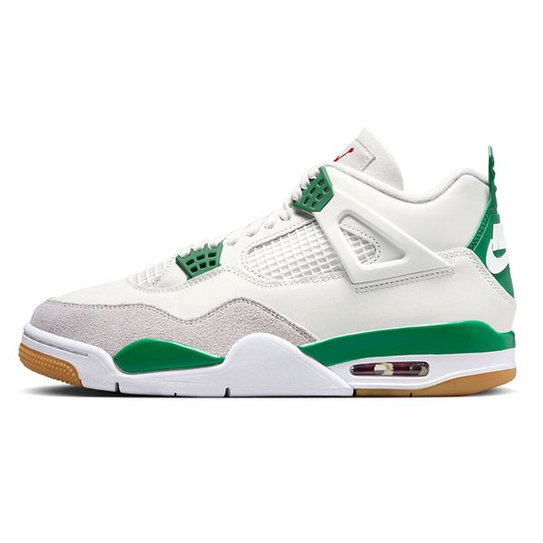 

2023 release sb x air jordan 4 pine green authentic basketball shoes dr5415-103 sail neutral grey white women men spoets sneakers with origi