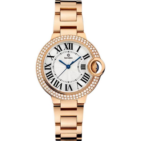 

fashion business women men diamond quartz stainless steel watch double servant sapphire glass deep waterproof gift300s, Slivery;brown