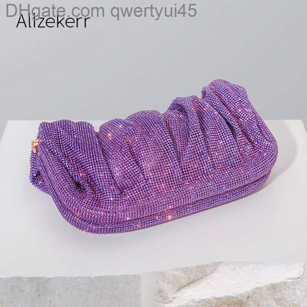 

qwertyui45 totes shiny rhinestone evening clutch bags women new folds crystal clip purses and handbags luxury designer wedding party 031723h