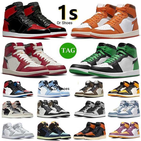 

1 1s men basketball shoes bred patent lucky green dark mocha lost found starfish true blue backboard 3.0 silver toe shadow black phantom