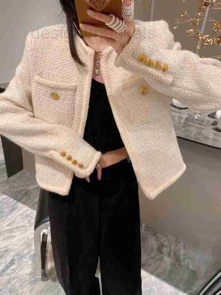 

women's jackets designer brand jacket new women autumn winter fashion overcoat jacket grade metal buckle tweed casual spring coat 24o5, Black;brown