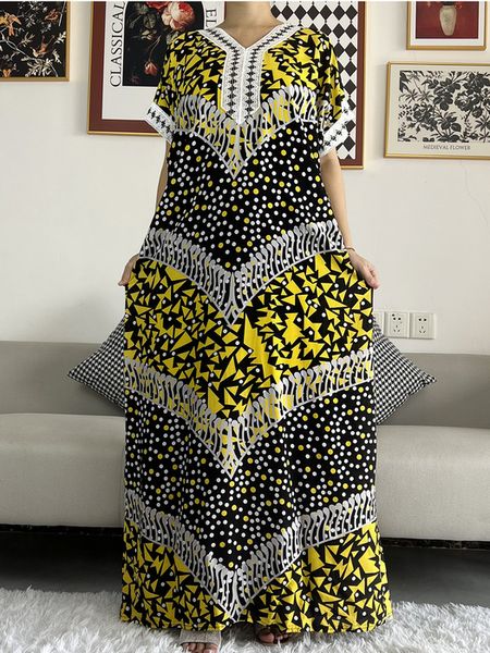 

ethnic clothing african clothes for women multicolor floral print short sleeve party robe with headscarf maxi long dress vestidos 230317, Red