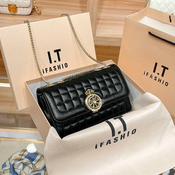 

small xiangfeng lingge chain bag women's summer 2022 new fashion soft leather small square bag advanced sense small crossbody