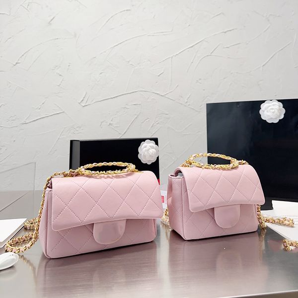 

womens designer oval bracelet handle tote bags with strass letter classic mini flap quilted sqaure purse ghw crossbody shoulder handbags cos