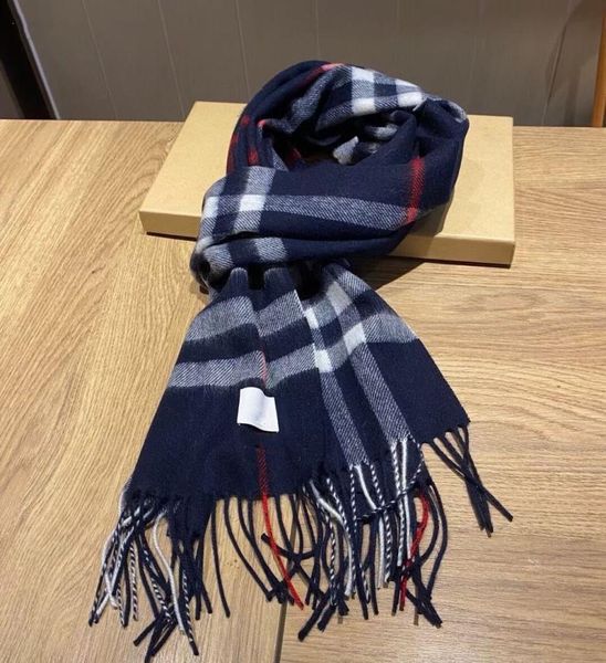 

2022 new women man designer scarf fashion brand 100 cashmere scarves for winter womens and mens long wraps size 180x30cm chri1263857, Blue;gray