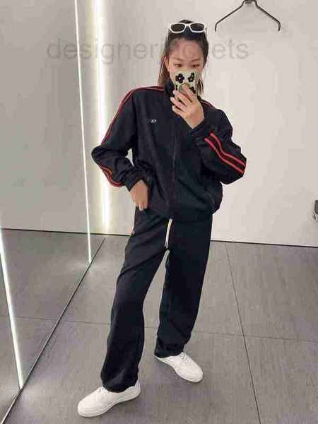 

women's tracksuits designer college style embroidered school uniform coat casual sports suit women's early spring new wide leg pan, Gray