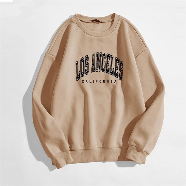 

womens hoodies sweatshirts los angeles letter print hoodies women fashion harajuku pullover casual o neck long sleeve sweatshirts sudaderas, Black