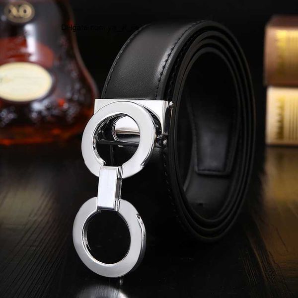 

mens designer classic belt cintura uomo reversible adjustable smooth buckle leather belts for women designer luxury ceinture fashion, Black;brown