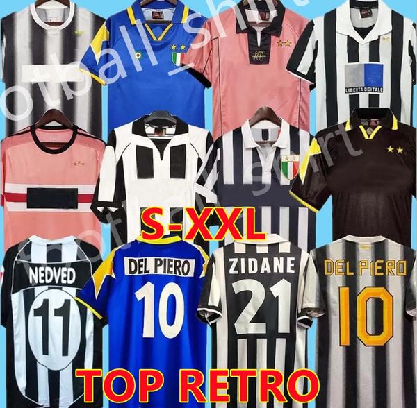 

retro juventus del piero conte soccer jerseys pirlo buffon iuliano 84 85 92 95 96 97 98 99 02 03 04 05 94 95 zidane ancient maillot davids c, Black;yellow