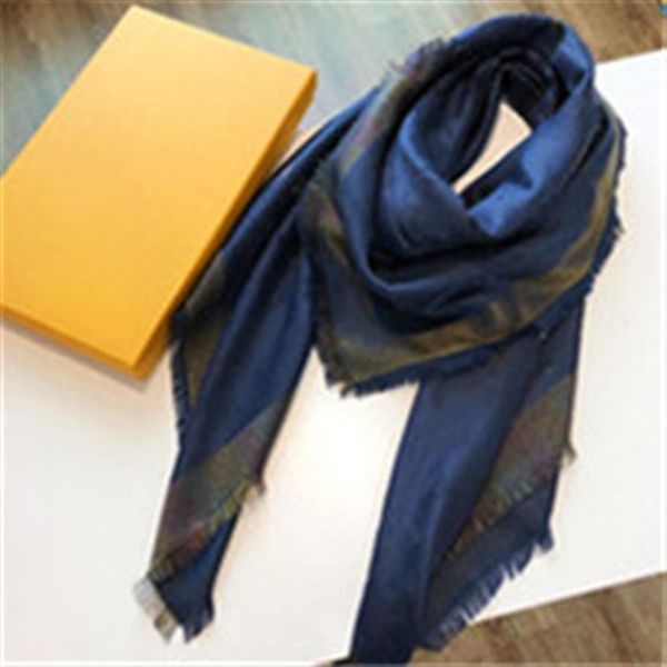 

140 140cm scarf scarves man womens silk shawl scarf long neck 4 color optional highly quality with gift packing215z, Blue;gray