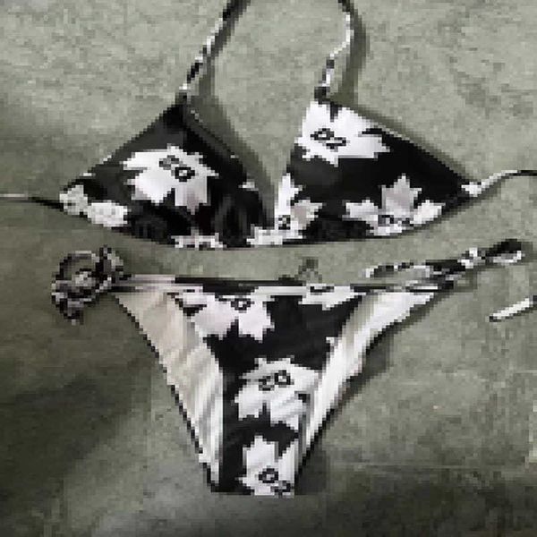 

women designer 2023dsq new pattern backless women fashion spring wading split body swimmingbrand logo clothes album wholesale, White;black