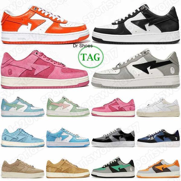 

bapesta bapestas baped sta casual shoes sk8 low men women black white pastel green blue suede pink camo combo mens womens trainers outdoor