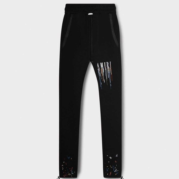 

jeans mens am1r1 trousers pants mirri ripped fashion designer brand new men's white embroidery patch elastic slim denim hip hop high sx, Blue