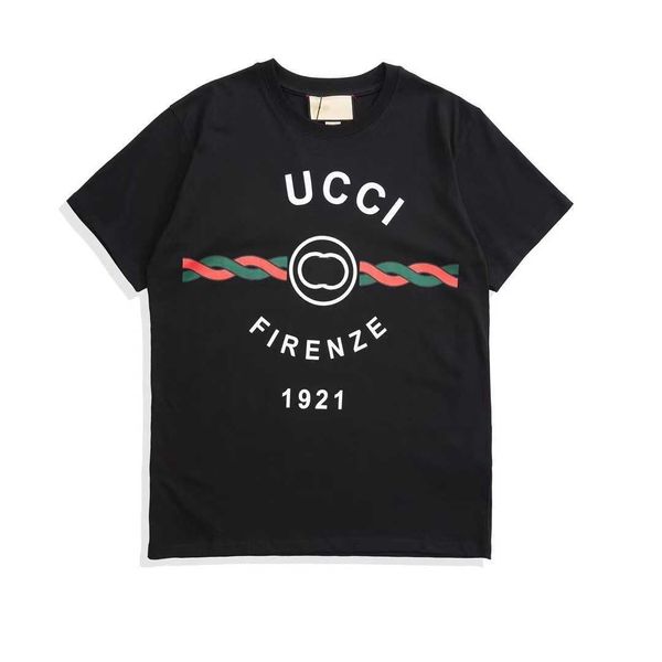

the correct version of gujia's clothes knitted cotton 1921 t-shirt with button cord printed interlocking double g short sleeved, White;black