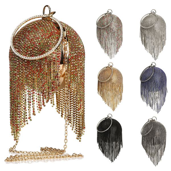 

evening bags fashion tassels evening bags ladies luxury handbags women bags designer glitter clutch bag wedding party pouch bolso 230316