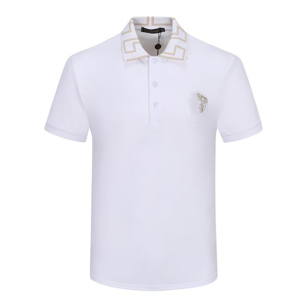 

luxury men's t-shirt and polo shirt designer men's polo shirt cotton short summer fashion casual with brand alphabet high-quality, White;black