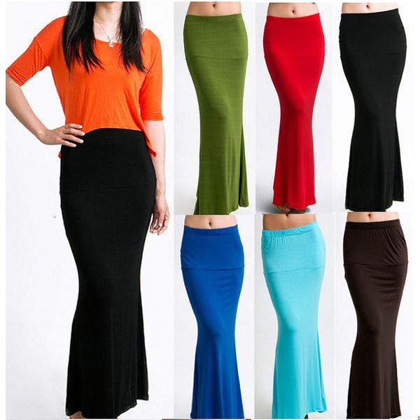 

casual dresses european and american wind large size ladies candy color bag hip fishtail skirt 230317, Black;gray