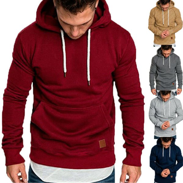 

mens hoodies sweatshirts mens hoodies cotton blend sweatshirt autumn winter warm fleece coat pullover hooded jumper jacket male sweatshirt, Black