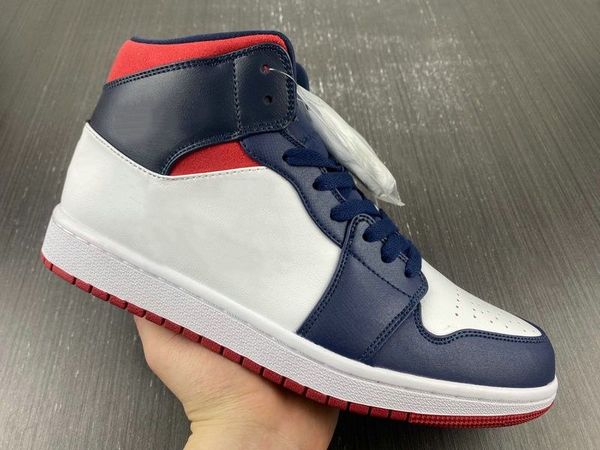 

2023 basketball shoes special edition jumpman 1s mid se usa man white midnight navy varsity red woman fashion sport zapatos sneakers come wi