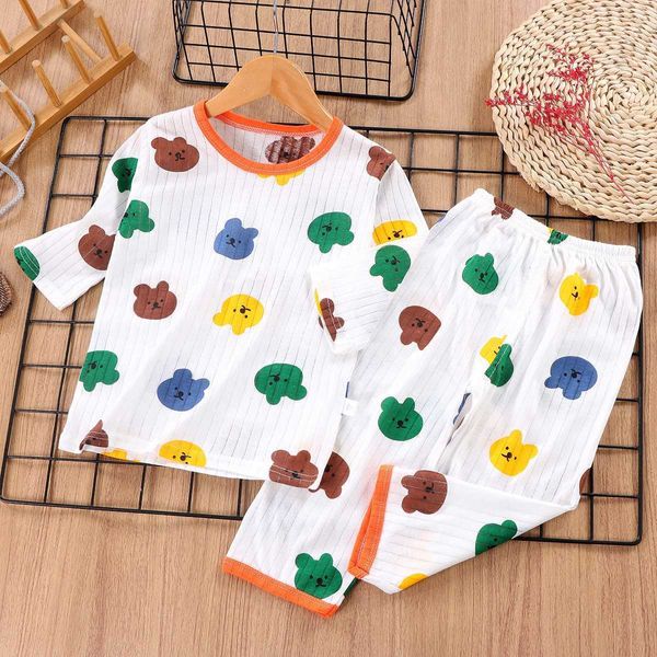 

clothing sets 3m-4t kid girl boy underwear cartoon pant clothes outfit baby spring autumn cotton costume sets children's pyjama clothin, White