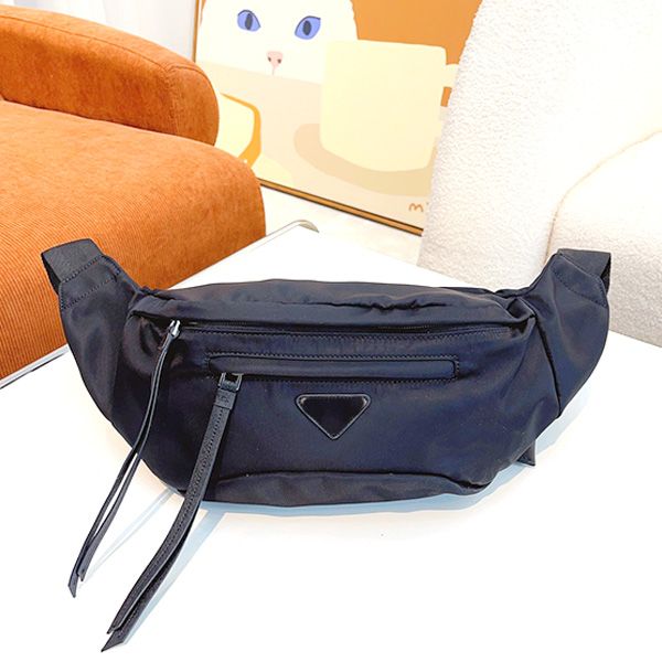 

nylon waist bag cross body bag men's package handbags chest fashion motorcycle bag zipper triangle oblique satchel shoulder messenger b