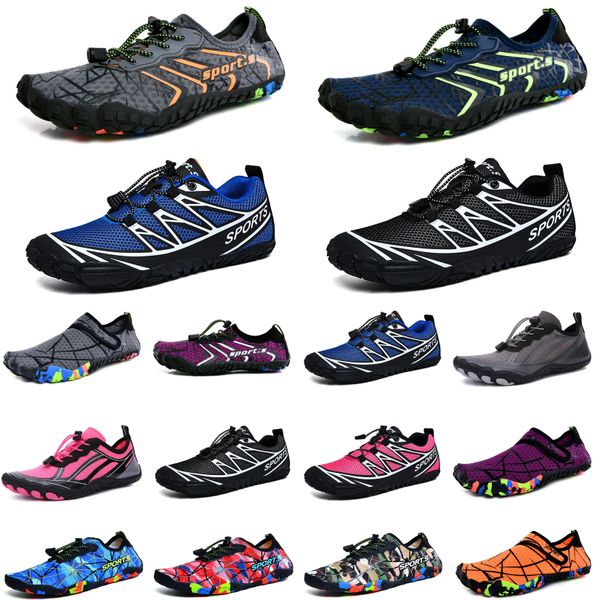 

water shoes green pink red silver wading shoes beach shoes couple soft-soled creek sneakers grey barefoot skin snorkeling fitness womenlight, Black
