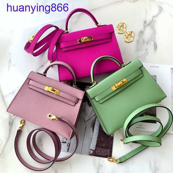 

herms's kely forbags women bag female mini second generation premium cowhide purple handbag bride