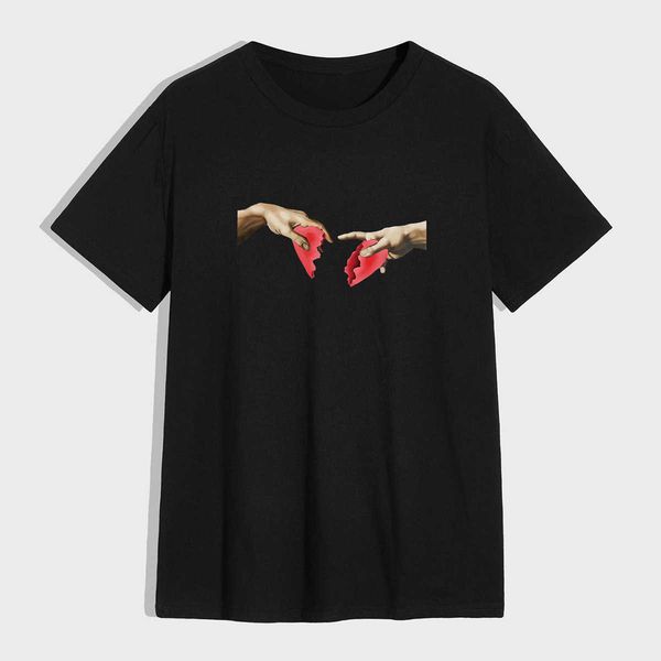 

men's t-shirts new men's casual short sleeve printed t-shirt, White;black
