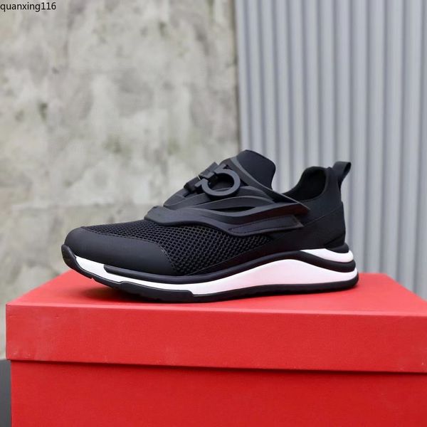 

casual shoes luxury designer sneaker genuine leather mesh pointed toe race runner outdoors are us38-45, Red;white