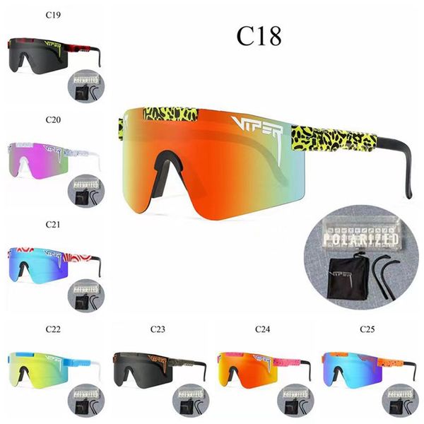 

cycling pitviper sunglasses double wides brand polarized mirrored lens tr90 frame uv400 protection wih case sports sunglasses outdoor cyclin, White;black